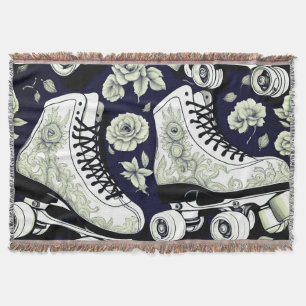Blume für klassische Roller-Skate, Schwarz-weiß Decke