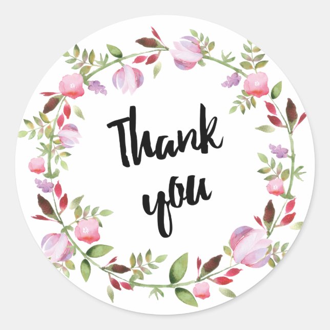 Blume für Kränze Runder Aufkleber (Vorderseite)