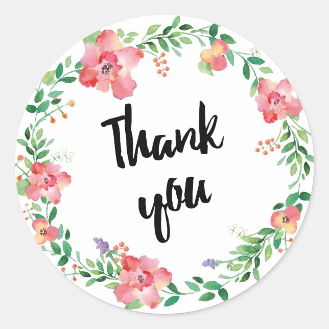 Blume für Kränze Runder Aufkleber (Vorderseite)