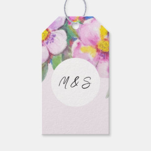 Blume für künstlerische Pfirsiche Personalisiert Geschenkanhänger