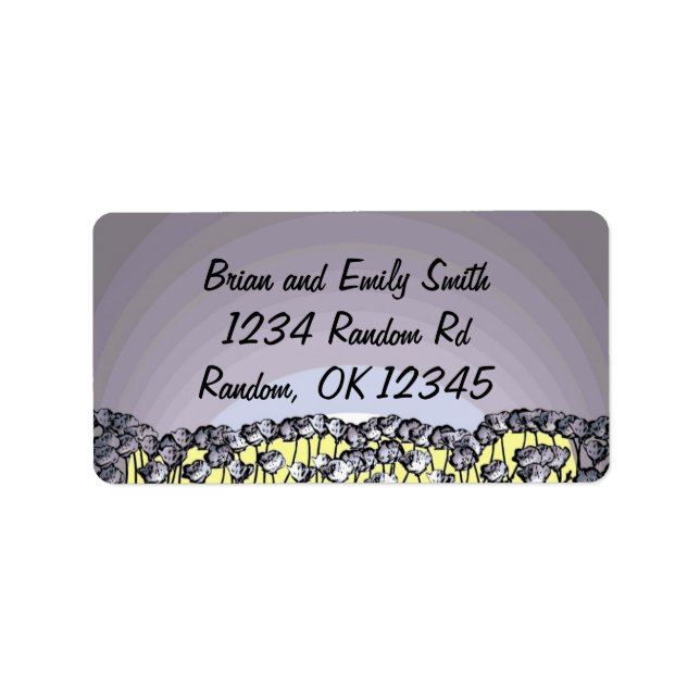 Blume für künstlerisches Mohn Adressaufkleber (Vorne)