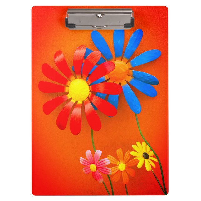 Blume für Metallgärten Klemmbrett (Vorderseite)