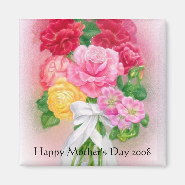 Blume für Mütter-Tagesmagnet Magnet (Vorne)