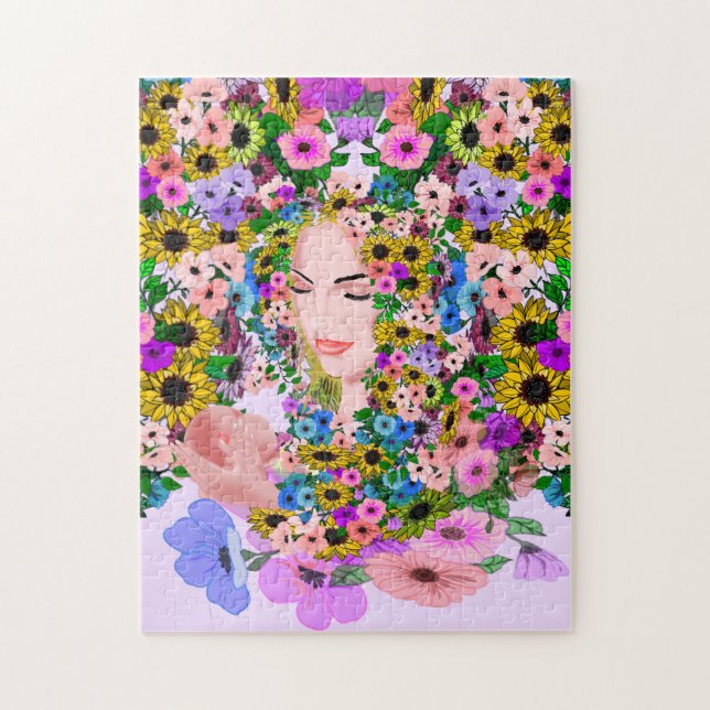 Blume für Mutter und Baby Puzzle (Vertikal)