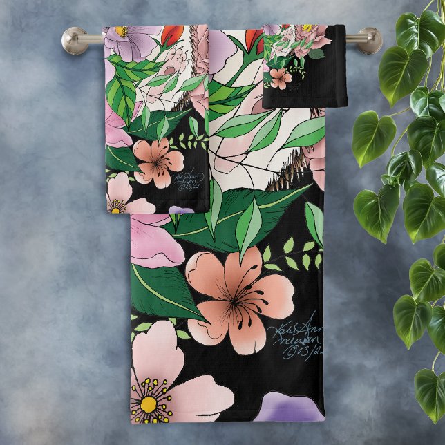 Blume für niedliche Igel Badhandtuch Set (Von Creator hochgeladen)