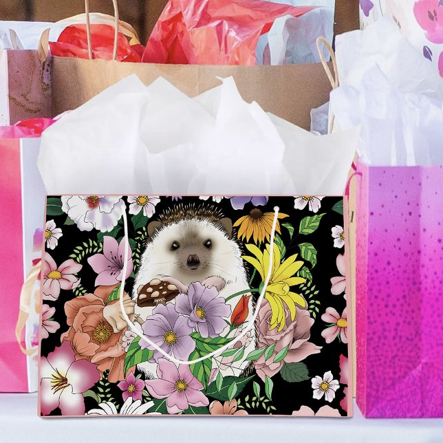 Blume für niedliche Igel Große Geschenktüte (Von Creator hochgeladen)