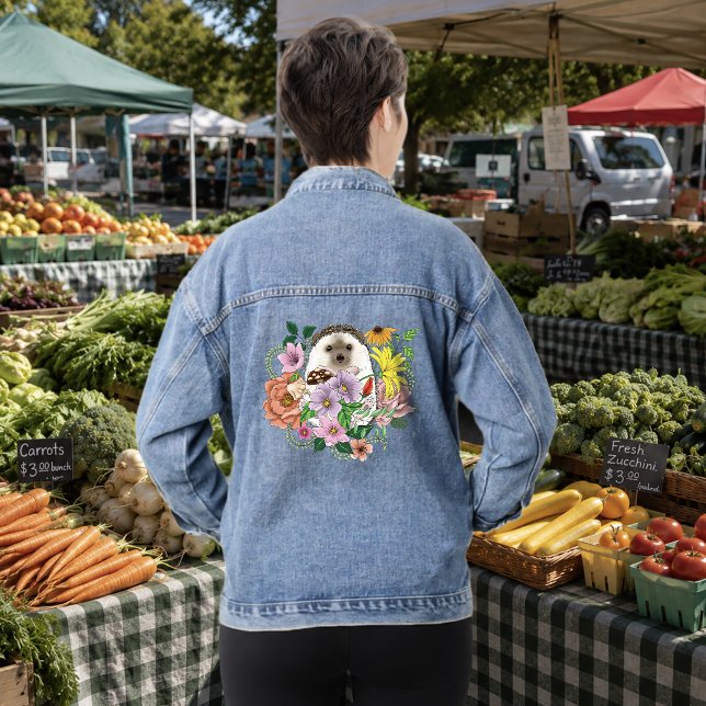 Blume für niedliche Igel Jeansjacke (Von Creator hochgeladen)