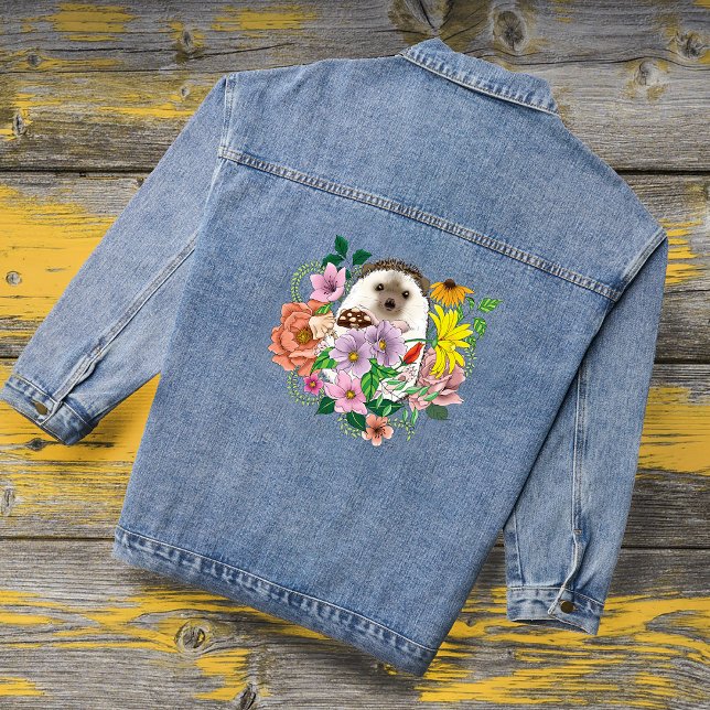 Blume für niedliche Igel Jeansjacke (Von Creator hochgeladen)