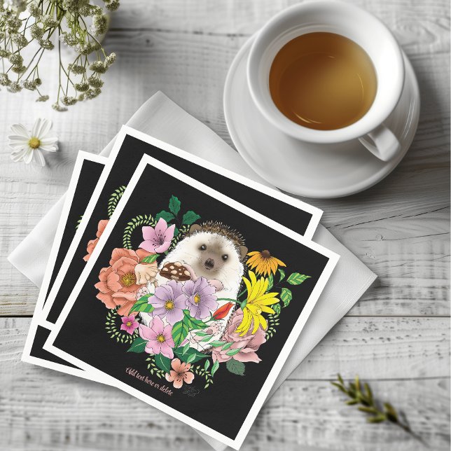 Blume für niedliche Igel Serviette (Von Creator hochgeladen)