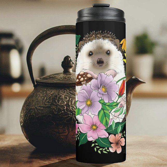 Blume für niedliche Igel Thermosbecher (Von Creator hochgeladen)