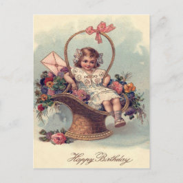 Blume für niedliche kleine Mädchen Postkarte