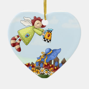 Blume für niedliche Landbewohner Keramik Ornament