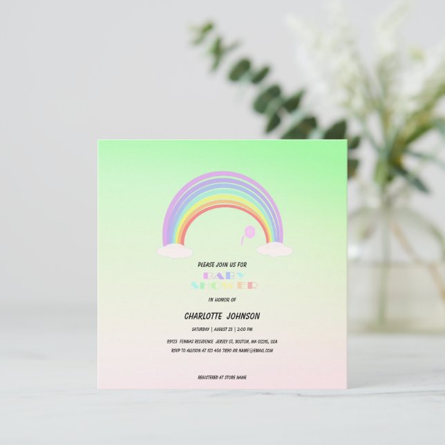 Blume für niedliche Pastel-Regenbogenfarben (Stehend Vorderseite)
