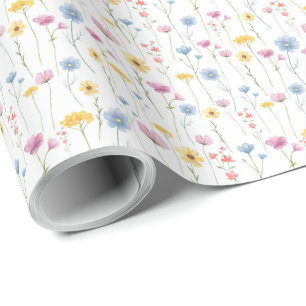 Blume für Pastell-Aquarell Geschenkpapier