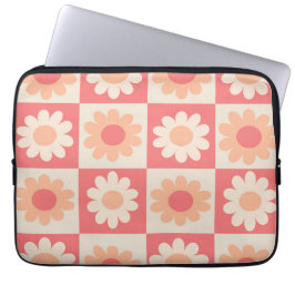 Blume für Peach Fuzz und Orange Retro Laptopschutzhülle