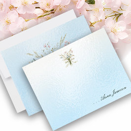 Blume für personalisierte Namensfelder Mitteilungskarte