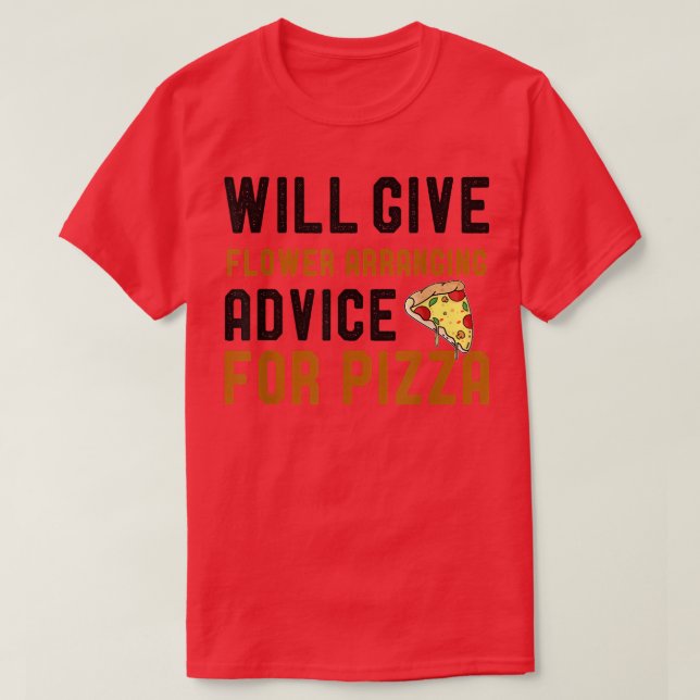 Blume für Pizza Funny Blume T-Shirt (Design vorne)