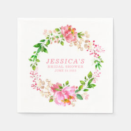 Blume für Rosa Brautparty Serviette