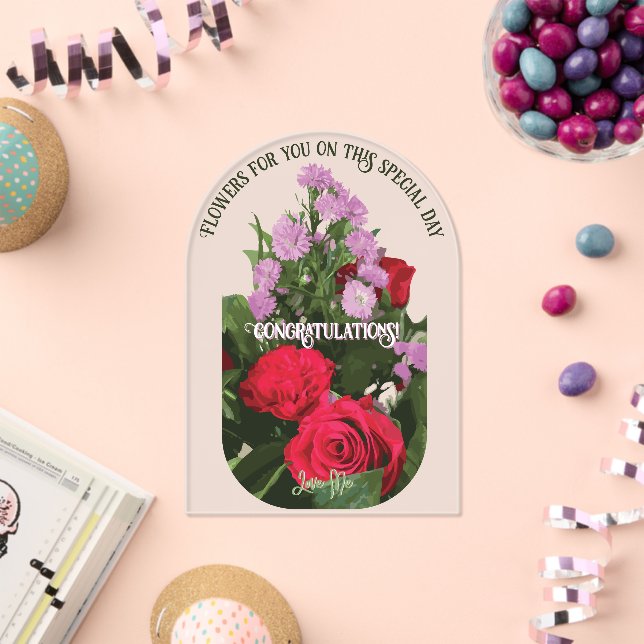 Blume für Sie - Celebration Card Acryleinladungen (Insitu (Feier))