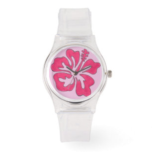 Blume für tropischen hawaiianischen Hibiskus - Ros Armbanduhr