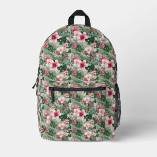 Blume für tropischen Hibiskus Bedruckter Rucksack