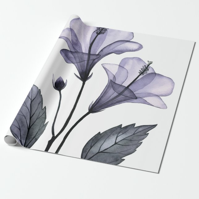 Blume für tropischen Hibiskus Geschenkpapier (Ungerollt)