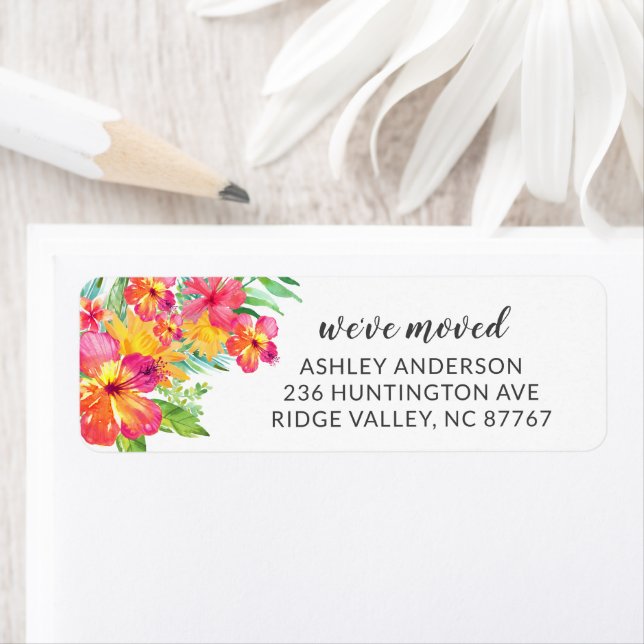 Blume für tropischen Hibiskus - Neues Adressenlabe (Insitu)