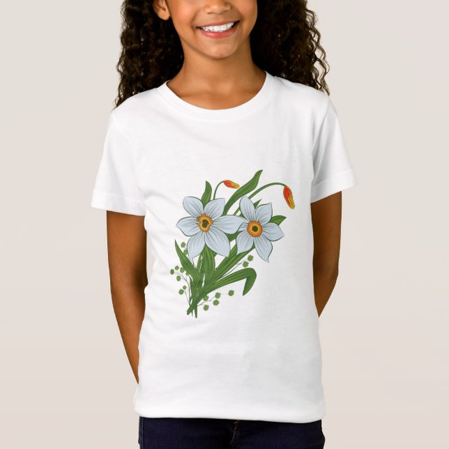 Blume für Tulips und Daffodien T - Shirt (Vorderseite)