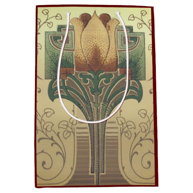 Blume für viktorianische Kunst und Kunsthandwerk Mittlere Geschenktüte (Vorderseite)