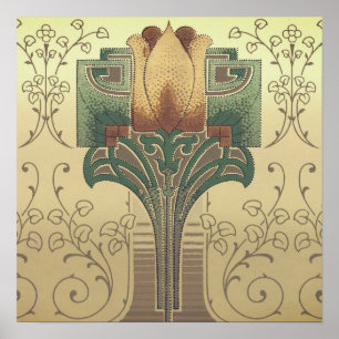 Blume für viktorianische Kunst und Kunsthandwerk Poster