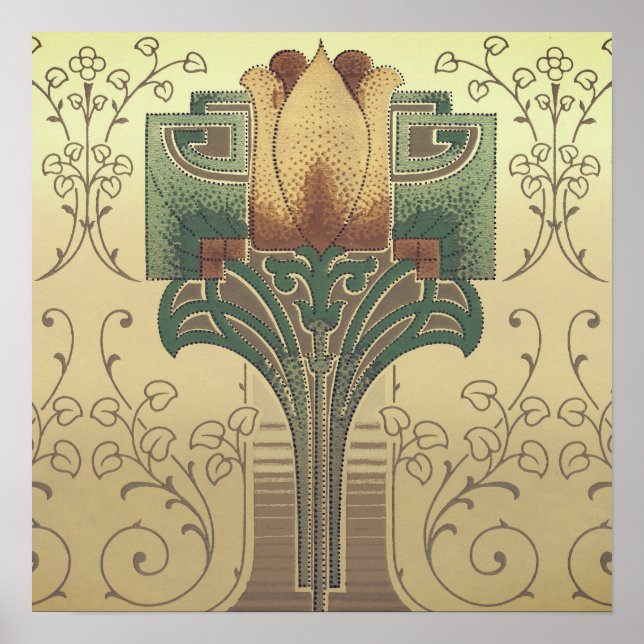 Blume für viktorianische Kunst und Kunsthandwerk Poster (Vorne)