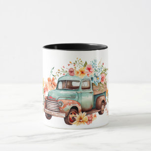Blume für Vintage LKW-Herde Tasse