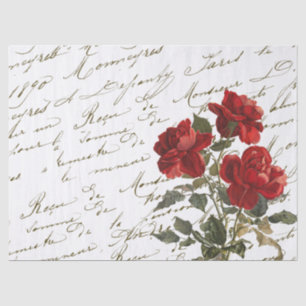 Blume für Vintage Rote Rose Seidenpapier