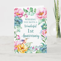 Blume für Wasserfarben 1. Hochzeitskarte