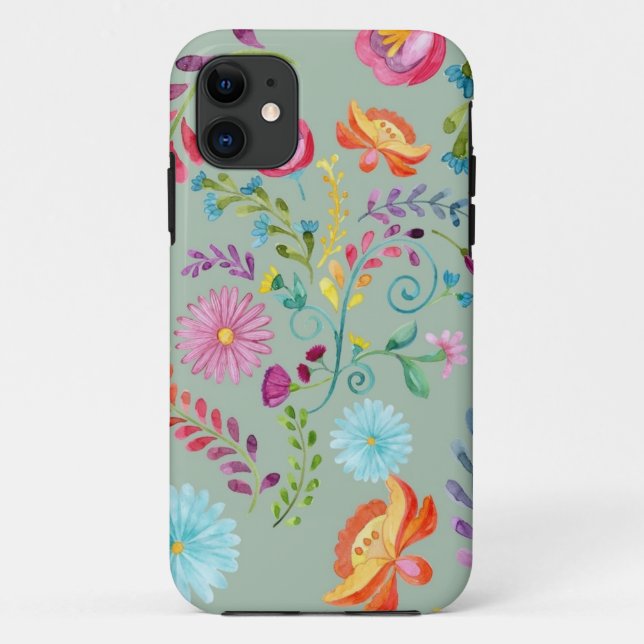 Blume für Wasserfarben - Anpassbar Case-Mate iPhone Hülle (Rückseite)