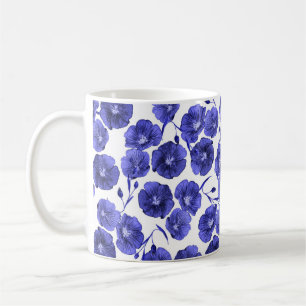 Blume für Wasserfarben: Botanisches Hintergrundpap Kaffeetasse