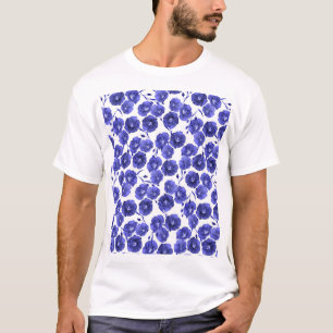 Blume für Wasserfarben: Botanisches Hintergrundpap T-Shirt