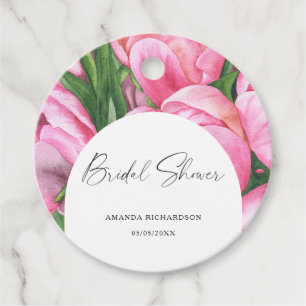 Blume für Wasserfarben - Brautparty Geschenkanhänger