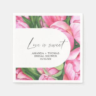 Blume für Wasserfarben - Brautparty Serviette