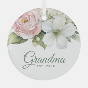 Blume für Wasserfarben Errichtungsdatum Neues Oma Ornament Aus Glas
