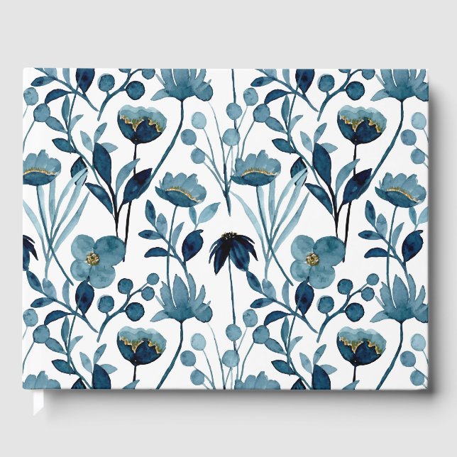 Blume für Wasserfarben Gästebuch (Vorderseite)