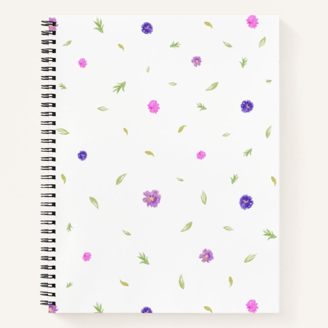 Blume für Wasserfarben - Geschenk für Mamas Notizbuch (Vorderseite)