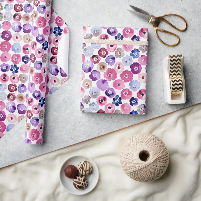 Blume für Wasserfarben Geschenkpapier (Kunsthandwerk)