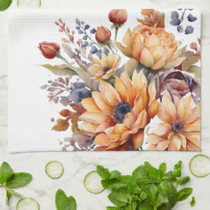 Blume für Wasserfarben Geschirrtuch