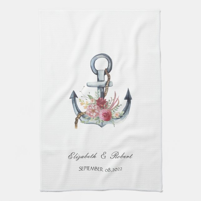 Blume für Wasserfarben Geschirrtuch (Vertikal)