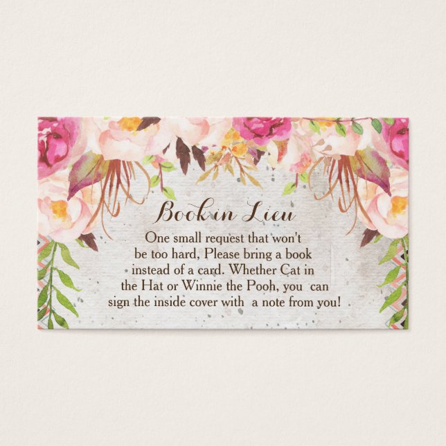 Blume für Wasserfarben in Lieu-Cards (Vorderseite)