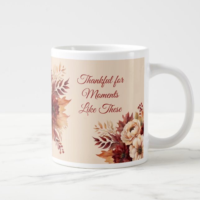 Blume für Wasserfarben Jumbo-Tasse (Rechts)