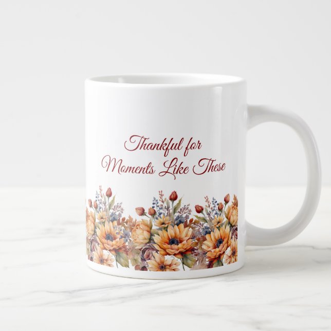 Blume für Wasserfarben Jumbo-Tasse (Rechts)