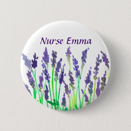 Blume für Wasserfarben-Lavendel Button