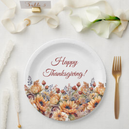 Blume für Wasserfarben Pappteller